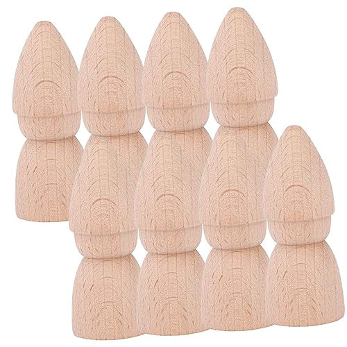 Toddmomy 8 Stück Teiliges aus Unlackierten Holzpuppen DIY Bastelbedarf für Kreative Malprojekte für Dekoration für Zuhause und Feste von Toddmomy