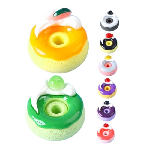 Toddmomy 8 Stücke Simulierte Lebensmittel Donut Charms Perle Donut Perlen Puppenhaus Lebensmittel Puppenhaus Bäckerei Harz von Toddmomy