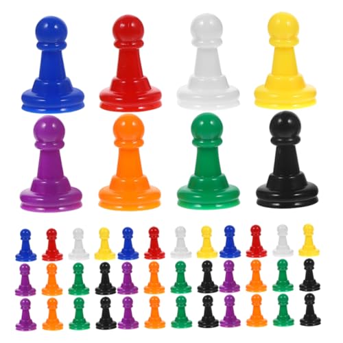 Toddmomy 80 Stück Teiliges Buntes Schachfiguren aus Kunststoff Kleine Spielfiguren für Brettspiele Leicht Transportierbar und Einfach zu Reinigen Farbenfrohe Spielmarker für Gesellige von Toddmomy