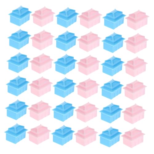 Toddmomy 80 Stück Teiliges Ersatzspielset aus Robustem Kunststoff Hotels und Häusern Farblich Sortiert in Rosa und Hellblau Langlebige Spielsteine für Gesellschaftsspiele und Familienspiele von Toddmomy