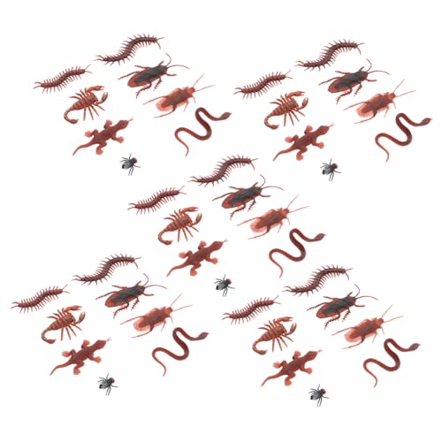 Toddmomy 80Stücke Realistische Simulation Insekten Für Halloween Und Streiche Enthält Gecko Kakerlaken Und Umweltfreundliches Geruchloses von Toddmomy