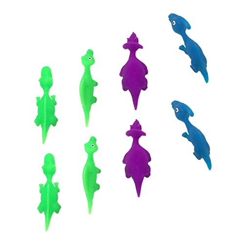 Toddmomy 8Stücke Fingerkatapultspielzeug Lustige Elastische Dinosaurier Simulation aus TPR Zufällige Farben für Partys Fördert Kreativität und Spielspaß von Toddmomy