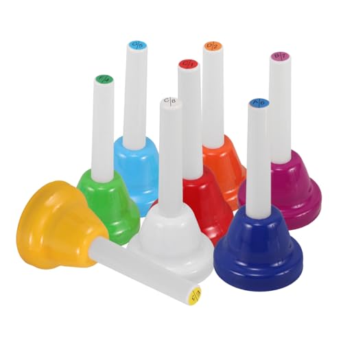 Toddmomy 8Stücke Handglocken Set für Musikspielzeuge mit Noten für Vorschulkinder für Kindergärten und Musikalische Früherziehung Fördert Rhythmus und Koordination von Toddmomy