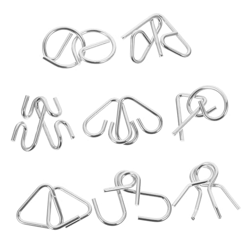 Toddmomy 8Stücke Rätsel Klassisches Ringe Puzzle aus Metall für Gehirntraining und Kognitive Entwicklung für Aktivitäten und Logisches Toddmomy 8Stücke Rätsel Klassisches Ringe Puzzle aus Metall für Gehirntraining und Kognitive Entwicklung für Aktivitäten und Logisches von Toddmomy