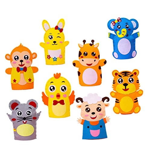 Toddmomy 8Stücke Teiliges DIY Handpuppen Für Kreatives Vliesmaterial Frühkindlichen Entwicklung Und Eltern Junge Mädchen Interaktion Für Bastelprojekte Und Spielspaß von Toddmomy