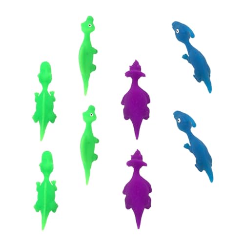 Toddmomy 8Stücke Teiliges Dinosaurier Fingerkatapult TPR Simulation Dinosaurierspielzeug für Zufällige Farben für Partys und Stressabbauende Spiele von Toddmomy