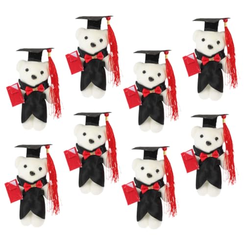 Toddmomy 8pcs Abschluss Mini Plüschbärenblumenstrauß Entzückender Bär Für Dekorationen Und Abschlussfeier Für Abschlusssaison von Toddmomy