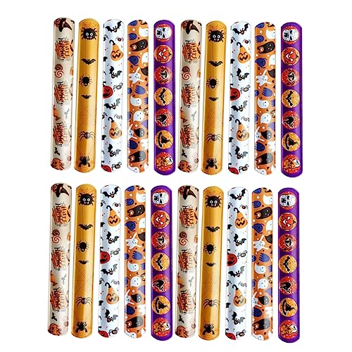 Toddmomy 96 Stück Teiliges Halloween Slap Armband für Farbenfrohe Schädel und Kürbis Designs Weiche Textur Sicheres Klatscharmband mit Glatten Kanten für Halloween Partys Zufällige Farbe Toddmomy 96 Stück Teiliges Halloween Slap Armband für Farbenfrohe Schädel und Kürbis Designs Weiche Textur Sicheres Klatscharmband mit Glatten Kanten für Halloween Partys Zufällige Farbe von Toddmomy