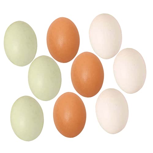 Toddmomy 9Stücke Teiliges aus Holz Dekorationen Falsche Eier für Ostern DIY Zuhause Restaurant und von Toddmomy