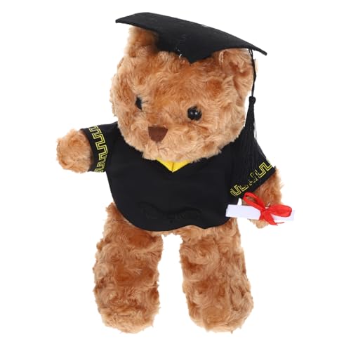 Toddmomy Abschluss Plüschbär mit Doktorhut Kuscheltier für Graduierung Weicher und Komfortabler Begleiter für Abschlussfeiern und Dekoration von Toddmomy