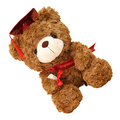 Toddmomy Abschlussbär Plüsch Gefülltes Kuscheltier Mit Doktorhut Abschlussgeschenk Für Studenten Süßes Plüschtier Für Feiern Und Dekoration Schlafzimmer Oder Wohnzimmer von Toddmomy