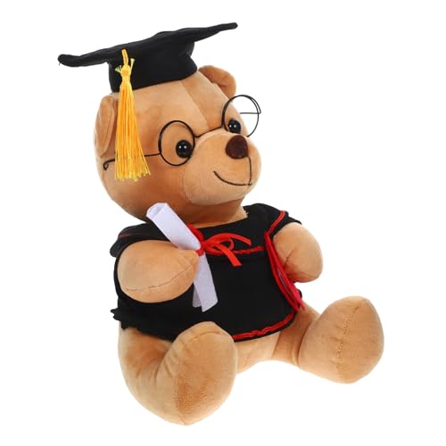 Toddmomy Abschlussbär Plüschpuppe Niedliches Kuscheltier für Abschlussfeier Verarbeitung Sanftes Plüschmaterial Perfektes für Schulabschlüsse von Toddmomy
