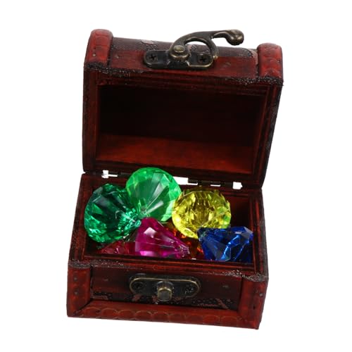 Toddmomy Acryl Edelsteine Spielset Bunte Schmucksteine mit Schatzkiste Beaded DIY Schmuckzubehör Sensorisches für Kreatives Basteln und Geschenk von Toddmomy