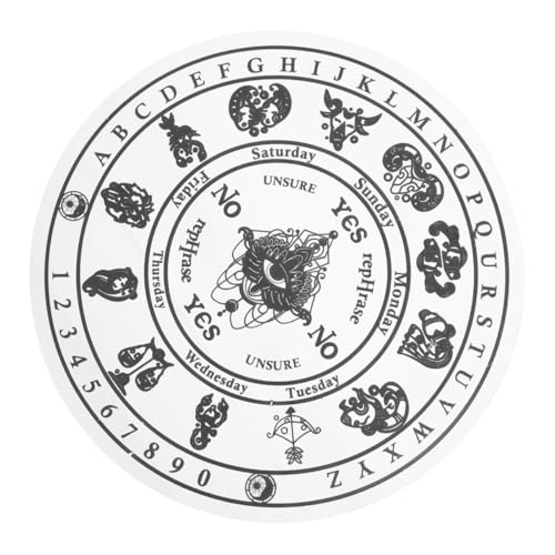 Toddmomy Acryl Wahrsagetafel mit Feiner Gravur Schwarzes Divinationsbrett für Schreibtisch Dekoration und Meditation Stabiles Material Praktische Wahrsagehilfe von Toddmomy