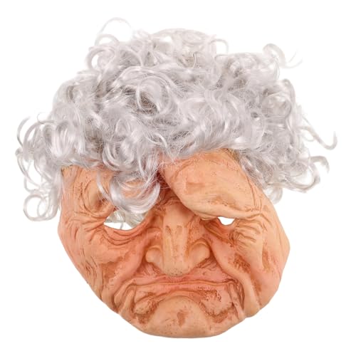 Toddmomy Alte Frau Maske Halloween Old Lady Maske Mit Haare Realistische Alte Frau Gesichtsmaske Und Kostümperücken Für Männer Cosplay -Party Und Bühnenperformance -Requisiten Toddmomy Alte Frau Maske Halloween Old Lady Maske Mit Haare Realistische Alte Frau Gesichtsmaske Und Kostümperücken Für Männer Cosplay -Party Und Bühnenperformance -Requisiten von Toddmomy