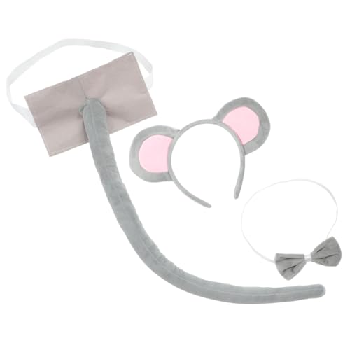 Toddmomy Animal Kostüm Set Maus mit Ohren Haarreifen Filzschwanz und Fliege Weiches Cosplay Zubehör für Damen Fasching Karneval Halloween Party Toddmomy Animal Kostüm Set Maus mit Ohren Haarreifen Filzschwanz und Fliege Weiches Cosplay Zubehör für Damen Fasching Karneval Halloween Party von Toddmomy