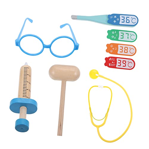 Toddmomy Arztkoffer Spielset Teilig Leichtes Sicheres Rollenspielzeug mit Thermometer und Neurologenhammer Tragbar für Mädchen und Jungen zum Nachspielen und Geschenkidee von Toddmomy