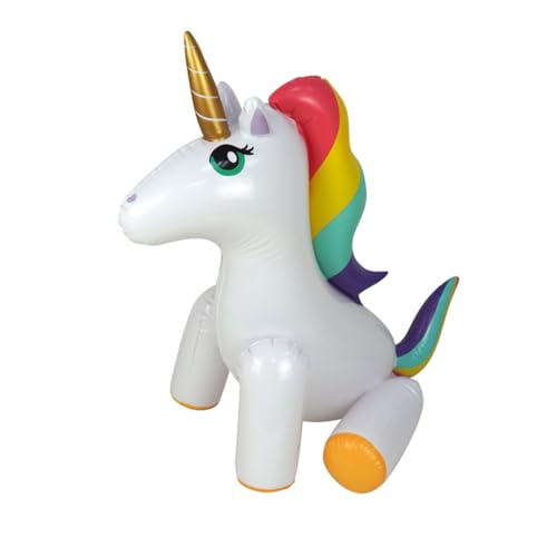 Toddmomy Aufblasbarer Einhorn Wasser Sprinkler für Sommer Lustiges Outdoor für Wiederverwendbar und Leicht zu Transportieren für Gartenaktivitäten von Toddmomy