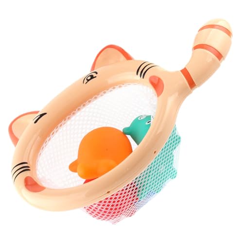 Toddmomy Badespielzeug mit Katzen Fischernetz und Bunten Tierfiguren Farbwechselndes Wasserspielzeug für Junge Mädchen und Kleinkinder Leicht Tragbar Interaktives Bad und Poolspielzeug von Toddmomy