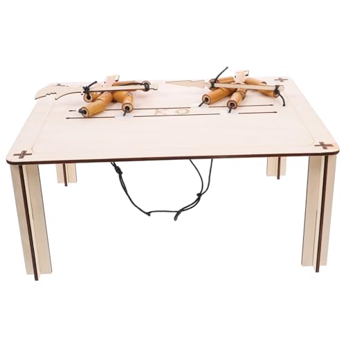 Toddmomy Bambuspuppen Spielset mit Flexiblem Gelenk Pädagogisches Tischspiel für Spieler DIY Handpuppen aus Sicherem Bambus mit Großem Pk Spieltisch für Gemeinsames von Toddmomy