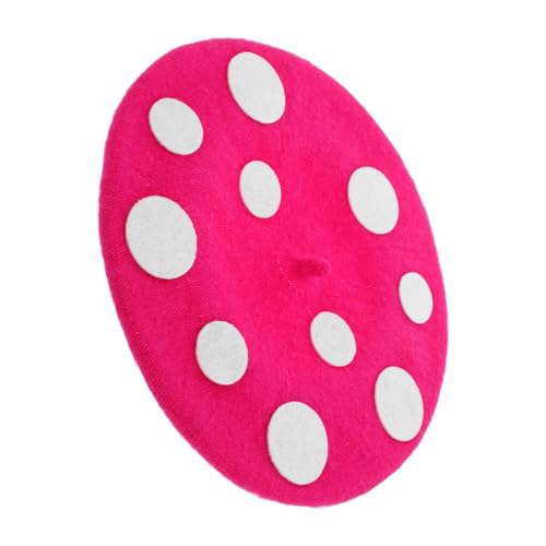 Toddmomy Baskenmützen halloween kopfschmuck Kinderkappe Pilze Mütze Pilz-Strickmütze Cosplay -Kostüme Kawaii-Hüte Pilzkappe Pilz-Cosplay Halloween-Mütze Halloween-Cosplay Wollmischung Rosy von Toddmomy