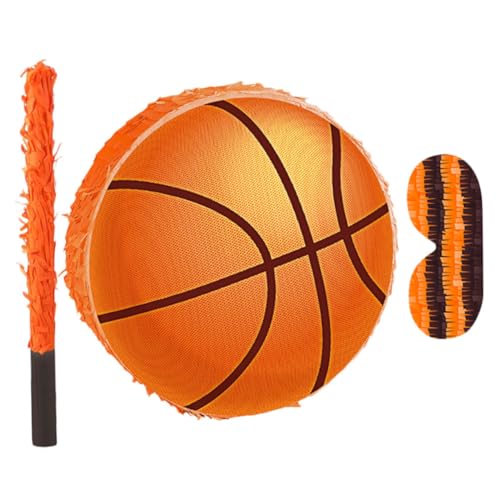Toddmomy Basketball Pinata mit Bat Augenbinde und Konfetti Stabile Kartonkonstruktion Bunte Partydekoration für Kindergeburtstag Sport Schulveranstaltungen Interaktives Spiel für Jungen und von Toddmomy