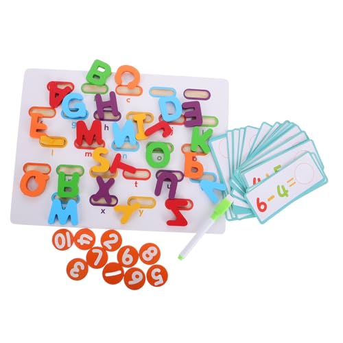 Toddmomy Baustein-Puzzle- holzspielzeug lernspielzeug Alphabet Holzspielzeug Montessori für Stielspielzeug zum Sortieren von Formen hölzern von Toddmomy