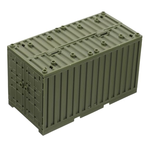 Toddmomy Bausteinzubehör Konstruktionsspielzeug Stielspielzeug Behälter Container Mini klein Bausteine-Requisite zum Thema Militärspielzeug für Plastik Green von Toddmomy