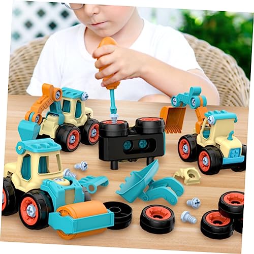 Toddmomy Baustellenfahrzeuge Teilig mit Schraubendreher Abnehmbar DIY Bagger für Jungen Fördert Feinmotorik und Handwerkliche Fähigkeiten Sicher und Langlebig von Toddmomy
