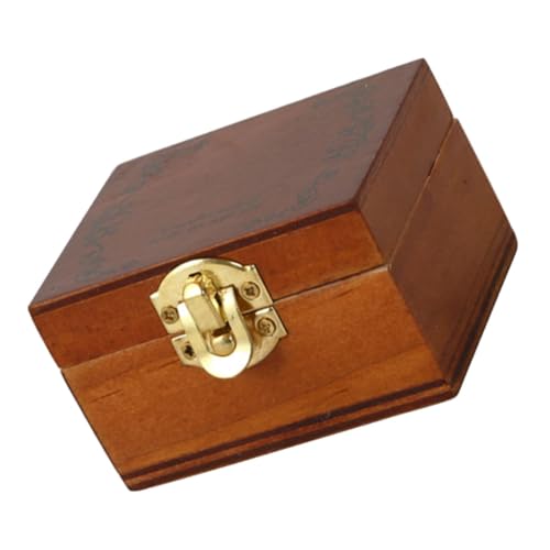 Toddmomy Box Mini Holzbox Modell Puppe LED Dekorationen Tiny Zubehör Hellbraun von Toddmomy
