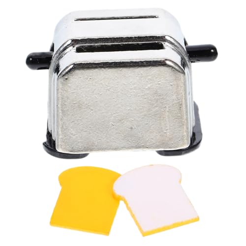 Toddmomy Brotbackautomat Modellspielzeug mit Broten Simulierter Toaster für Puppenhaus Dekoration Langlebig und Geruchsneutral für DIY Miniaturküchen Toddmomy Brotbackautomat Modellspielzeug mit Broten Simulierter Toaster für Puppenhaus Dekoration Langlebig und Geruchsneutral für DIY Miniaturküchen von Toddmomy