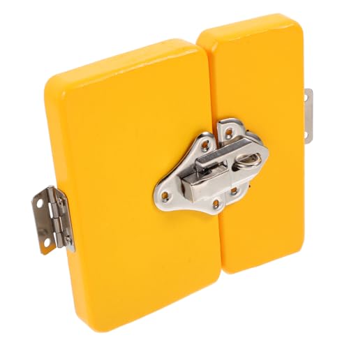 Toddmomy Busy Board DIY Zubehör für Sensorisches mit Türverriegelung und Motorik Elementen Gelber Verschluss Fördert Geschicklichkeit und Kreativität von Toddmomy