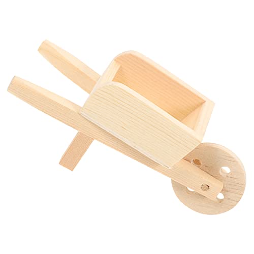 Toddmomy Cart -Modell Simulation Schubkarre Spielzeugkarre Mini Schubkarre Mini Dekorative Radkarren Schubkarre Modell Whellbearrow Miniatur-schubkarre Prop -schubkarre Holz von Toddmomy