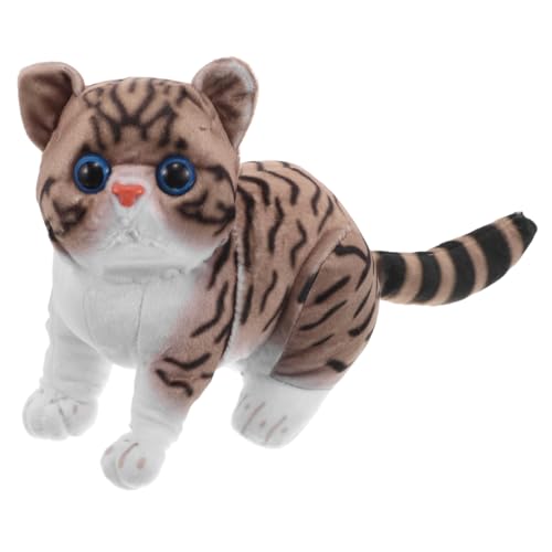 Toddmomy Cartoon Cat Plush Toy Realistisch Gefülltes Tier Für Kinder Weiche Und Komfortable Plüschtier Für Mädchen Und Jungen Haussammlerfigur von Toddmomy