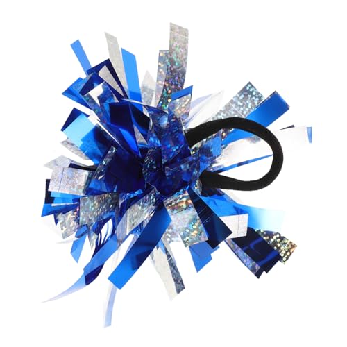 Toddmomy Cheerleader Pompons Blau Silber Weiche Haarschmuck Handgelenk Blumen Leicht Anzuziehen Vielseitig für Auftritte und Festlichkeiten Komfortabel und Modisch für Mädchen von Toddmomy