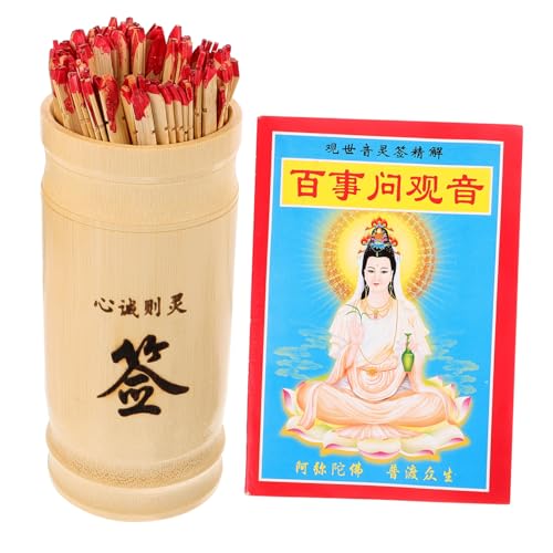 Toddmomy Chinesische Wahrsagestäbchen Bambus Eimer und Buch Glatte Oberfläche Sicher Buddhistische Divination Stäbchen Geeignet für Tempel Zuhause Gemeinschaftsspiele Traditionelle Toddmomy Chinesische Wahrsagestäbchen Bambus Eimer und Buch Glatte Oberfläche Sicher Buddhistische Divination Stäbchen Geeignet für Tempel Zuhause Gemeinschaftsspiele Traditionelle von Toddmomy