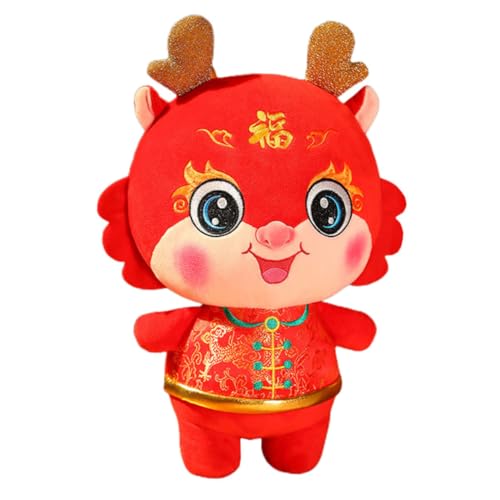 Toddmomy Chinesisches Neujahr Plüschdrache Kuscheltier Lustiges Maskottchen für Jahr des Drachen und Waschbar Hochwertiges Baumwollmaterial Toddmomy Chinesisches Neujahr Plüschdrache Kuscheltier Lustiges Maskottchen für Jahr des Drachen und Waschbar Hochwertiges Baumwollmaterial von Toddmomy