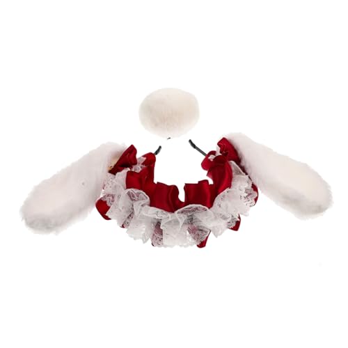 Toddmomy Cosplay Hasenohren Haarreif mit Spitze und Satin Flauschige Weiße und Weinrote Ohren und Leichtes Kostümzubehör für Karneval Halloween Ostern und Party Toddmomy Cosplay Hasenohren Haarreif mit Spitze und Satin Flauschige Weiße und Weinrote Ohren und Leichtes Kostümzubehör für Karneval Halloween Ostern und Party von Toddmomy