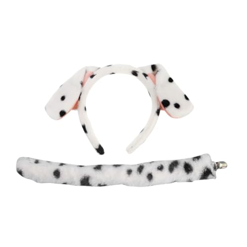 Toddmomy Cosplay Welpen Kostüm mit Verstellbarem Hundeohren Stirnband und Plüsch Weiche Tieraccessoires für Fasching Party und Karneval Bequemes Hundekostüm für Erwachsene von Toddmomy