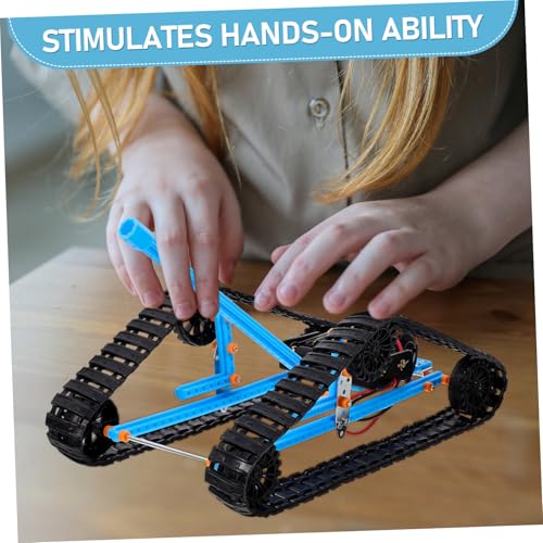 Toddmomy DIY All Terrain Tracked Car Modellbausatz aus Robustem Wissenschaftliches Experimentier und Jugendliche Praktisches Lernspielzeug zum Selbstmontieren Leicht zu Installieren von Toddmomy