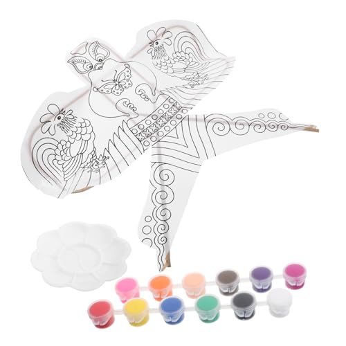Toddmomy DIY Drachen Bastelset für Hängendes Ornament mit Aquarelltablett für Kreative Projekte im Freien Fördert und Spielspaß Hühnermuster von Toddmomy