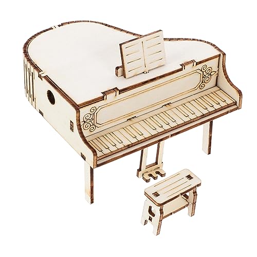 Toddmomy DIY Holzspieluhr Klavier Modell Bausatz Kreative Handkurbel Musikbox Einzigartiges für Lehrer Holzmaterial Dekoratives Lernspielzeug für Erwachsene und Jugendliche von Toddmomy