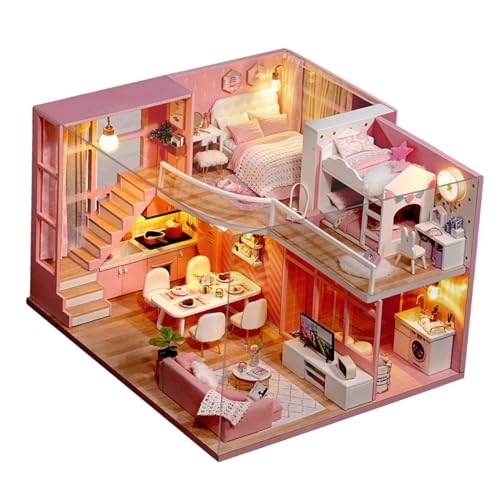 Toddmomy DIY Miniaturhaus Bausatz aus Holz Kreatives und Sicheres Handmontage für Familien Kleines Bastelhaus im Engel Design Geschenk Fantasie und Gemeinsamem Zeitvertreib von Toddmomy