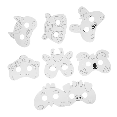 Toddmomy DIY Papier Tiermasken Teilig Leichte Unbemalte Blanko Gesichtsmasken für Kindergeburtstag Basteln Kreative Tierform Masken aus Papier für Halloween und Partyspaß Toddmomy DIY Papier Tiermasken Teilig Leichte Unbemalte Blanko Gesichtsmasken für Kindergeburtstag Basteln Kreative Tierform Masken aus Papier für Halloween und Partyspaß von Toddmomy