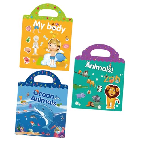 Toddmomy DIY Stickerbuch mit Lustigen Wiederverwendbaren Aufklebern zu Körper Meerestieren und Meeresbewohner Pädagogisches für Kreatives Lernen und Fantasievolles von Toddmomy