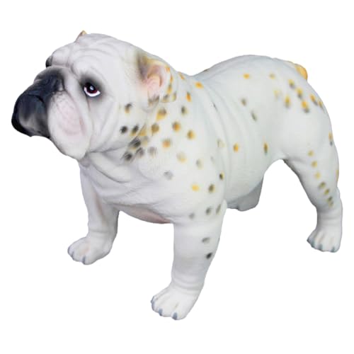 Toddmomy Dekorative Bulldogge Figur Für Heimbüro Und Kinderzimmer Simuliertes Haustier Modell Bunten Farben Als Kreativen Dekoration von Toddmomy