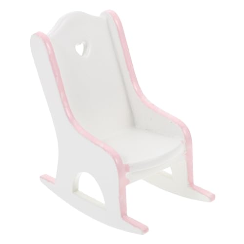 Toddmomy Dekorativer Schaukelstuhl Für Puppenhaus Puppenmöbel Schaukelstuhl Modell Zubehör Für Kinderzimmer Und Puppenstuben Hochwertiges Deko Element von Toddmomy