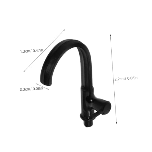Toddmomy Detaillierter Realistischer Wasserhahn für Badezimmer und Küche als Deko und Fotorequisit für Miniatur Szenen Schwarz von Toddmomy