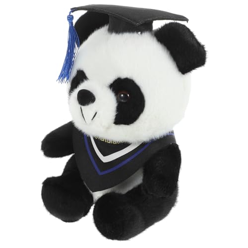 Toddmomy Doktor Panda Puppe Netter Panda Plüsch Abschlusspanda entzückender Cartoon-Panda Abschluss Stofftiere Funktionsgestopfter Tierabschluss PP Baumwolle Blau von Toddmomy