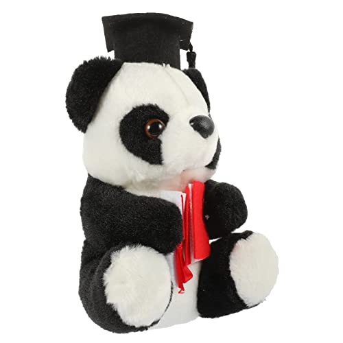 Toddmomy Doktorhut Panda Mini-stoffspielzeug Zum Abschluss Kinderspielzeug Mini-abschluss-stofftier Panda-modellierspielzeug Panda-schmuck Schöne Abschlusspuppe Diplom-bär Plüsch von Toddmomy